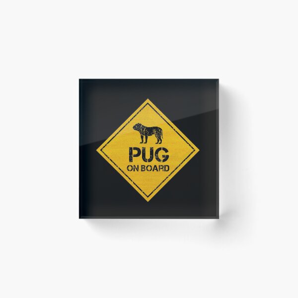 Item preview, Pug on Board - Stickers for Cars designed and sold by CAUTION SHOP.