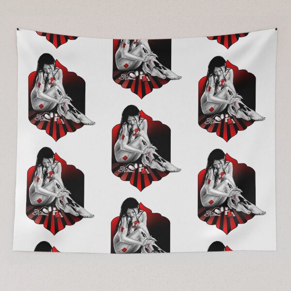 Item preview, Patch by patch- a portrait (black and red illustration on white) designed and sold by Anicatattoos.
