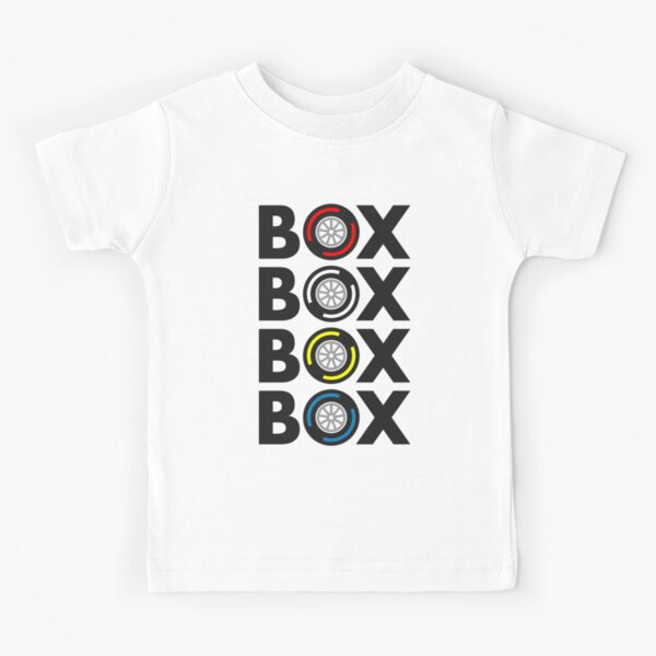Box Box Box Box F1 Pneus Compound Design T-shirt enfant