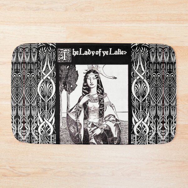 Item preview, ARTHURIAN LEGENDS,THE LADY OF THE LAKE In Black and White designed and sold by BulganLumini.