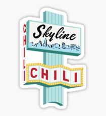 Pegatina Signo de Cincinnati Skyline Chili Ludlow Ave