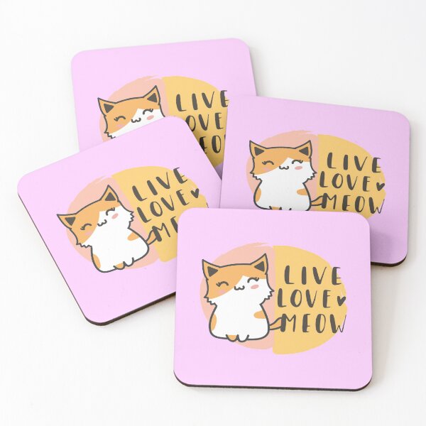Item preview, Funny Cat Love Quote Live Love Meow - funny quotes, funny meme designed and sold by Delandor.
