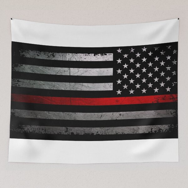 Item preview, Reverse Thin Red Line American Flag Support designed and sold by artistwill.