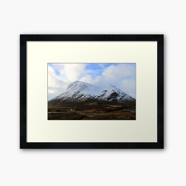 Snow on the Buachaille Framed Art Print