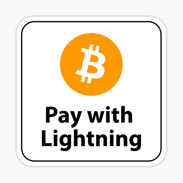Artikel-Vorschau von Pay with Lightning (Bitcoin / Lightning Network) III, designt und verkauft von NautilusMare.