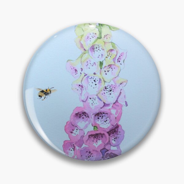 Item preview, Foxglove and Bee (blue tint) designed and sold by arlyon art.