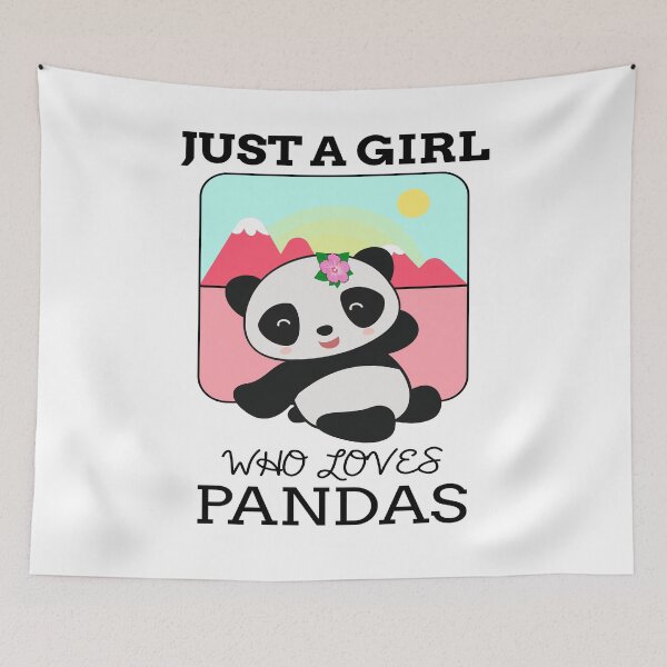 Item preview, Just A Girl Who Loves Pandas - Cute Animal Friendly Panda Design designed and sold by TeesForTheWorld.