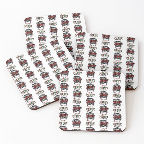 Item preview, Matching Family Funny Merry Xmas Nana messy hair bun designed and sold by DesignByMai.