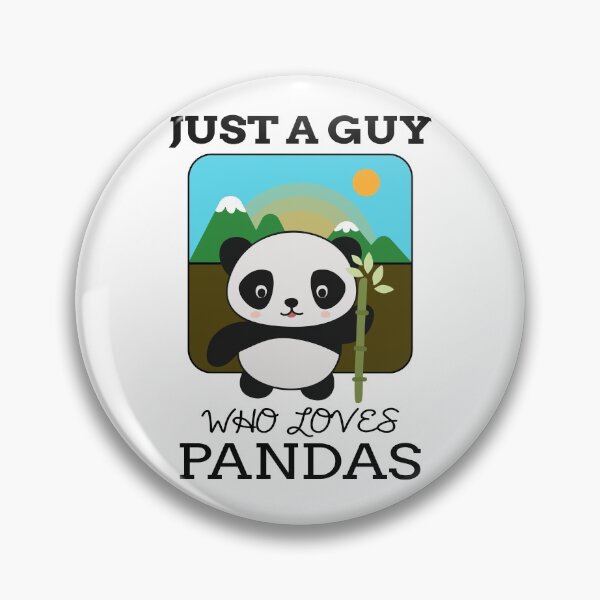 Item preview, Just A Guy Who Loves Pandas - Cute Animal Friendly Panda Design designed and sold by TeesForTheWorld.