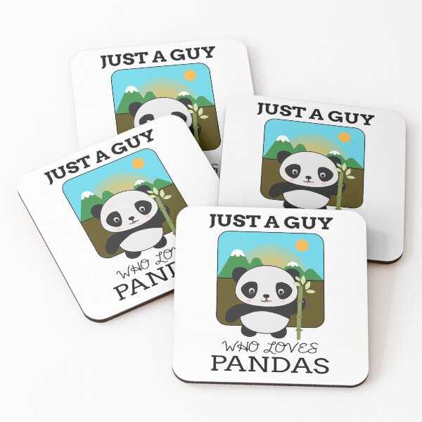 Item preview, Just A Guy Who Loves Pandas - Cute Animal Friendly Panda Design designed and sold by TeesForTheWorld.