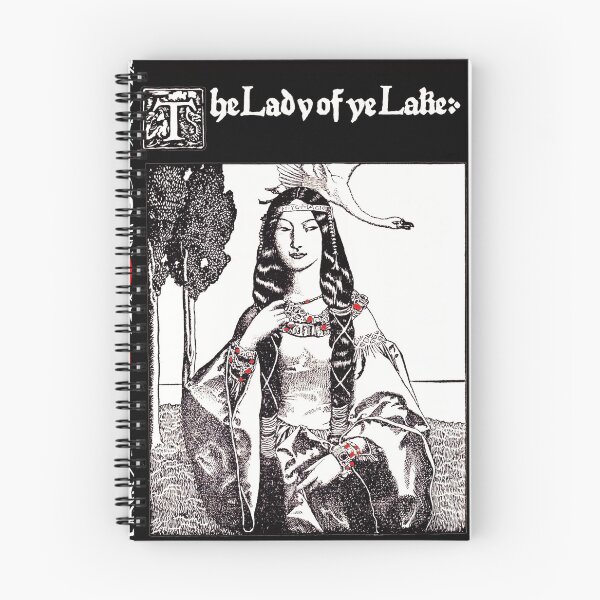 Item preview, ARTHURIAN LEGENDS,THE LADY OF THE LAKE In Red Black White designed and sold by BulganLumini.