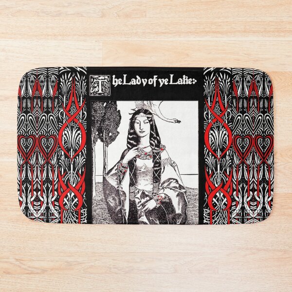 Item preview, ARTHURIAN LEGENDS,THE LADY OF THE LAKE In Red Black White designed and sold by BulganLumini.