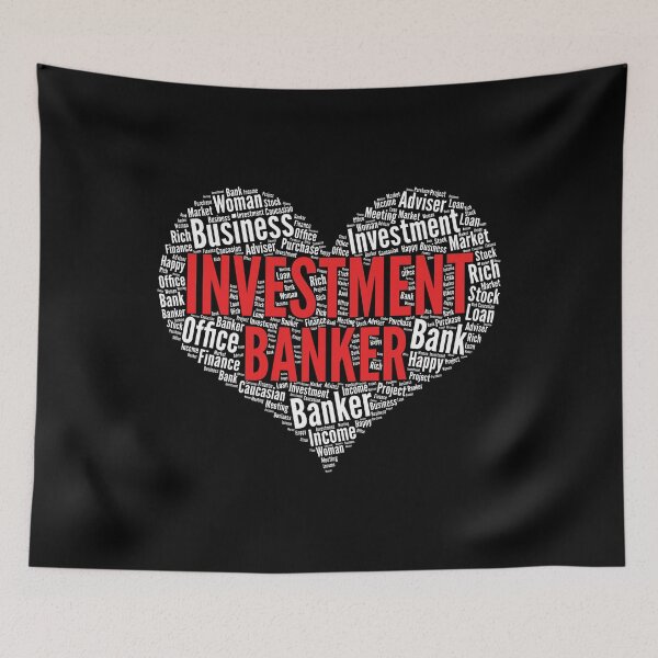 Item preview, Investment banker Heart Shape Word Cloud Design graphic designed and sold by theodoros20.
