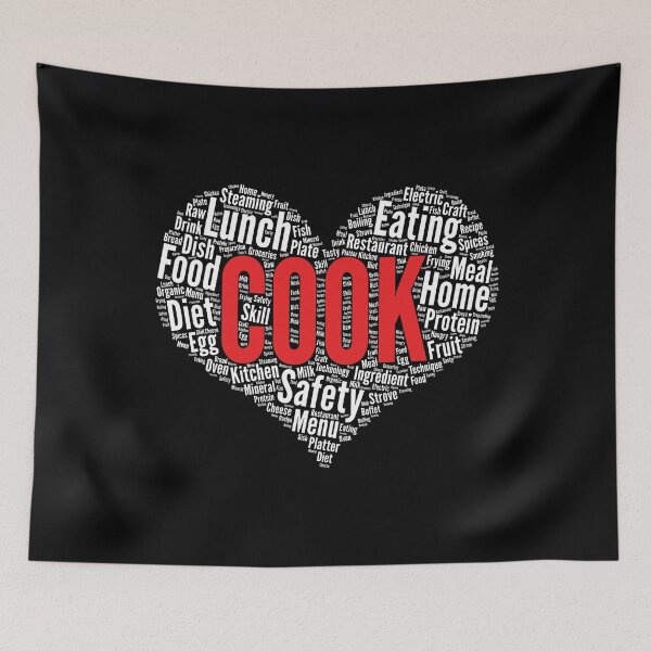 Item preview, Cook Heart Shape Word Cloud Design Culinary Chef Baker design designed and sold by theodoros20.
