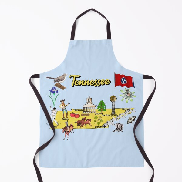 Item preview, tourist map of Tennessee state, USA, major cities, flag, landmarks designed and sold by mashmosh.