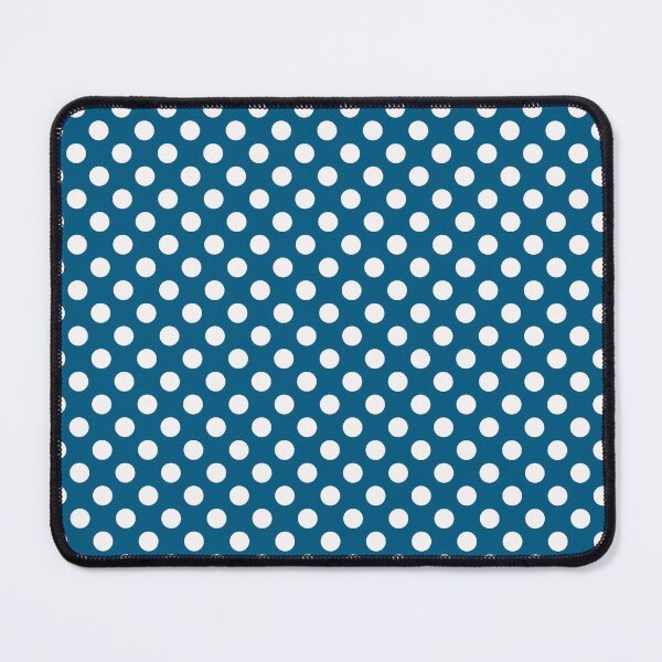 Item preview, Small white polka dots on a blue background designed and sold by PausePapote.