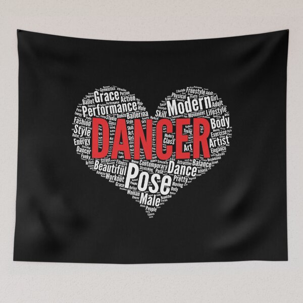 Item preview, Dance Heart Shape Word Cloud Design for Dancer print designed and sold by theodoros20.