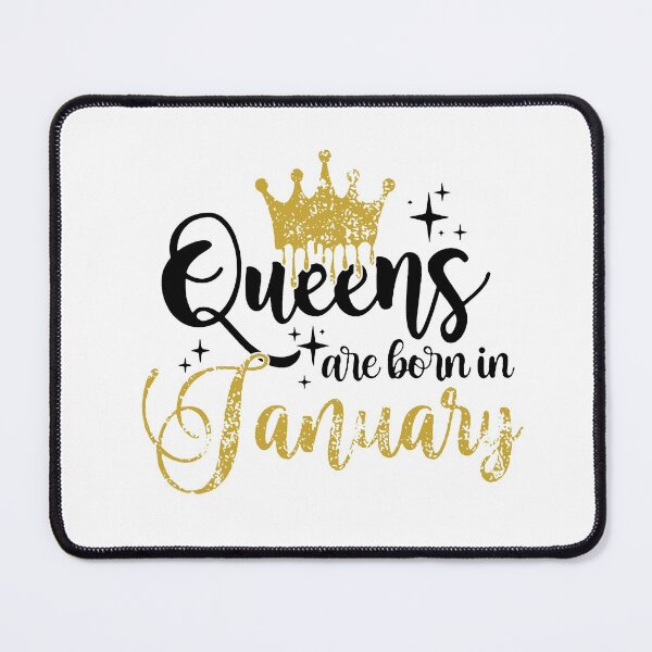 Item preview, Queens are born in January kid girl boy Off birthday Vacation Inspiration Joy Mood designed and sold by DesignByHeartUK.