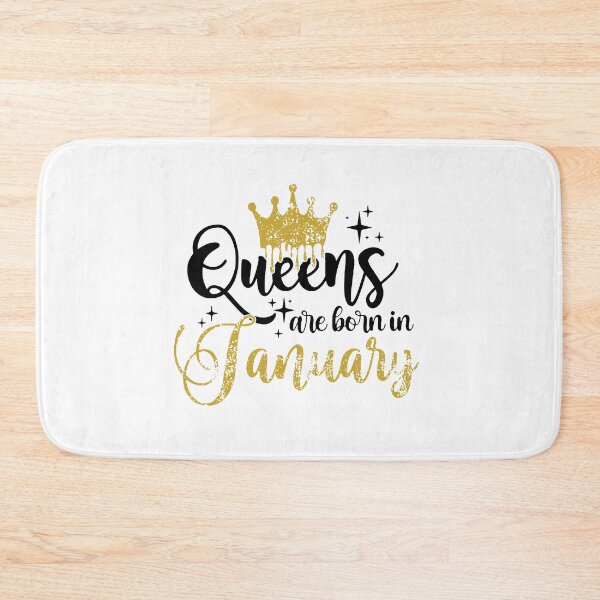 Item preview, Queens are born in January kid girl boy Off birthday Vacation Inspiration Joy Mood designed and sold by DesignByHeartUK.