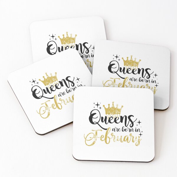 Item preview, Queens are born in February kid girl boy Off birthday Vacation Inspiration Joy Mood designed and sold by DesignByHeartUK.