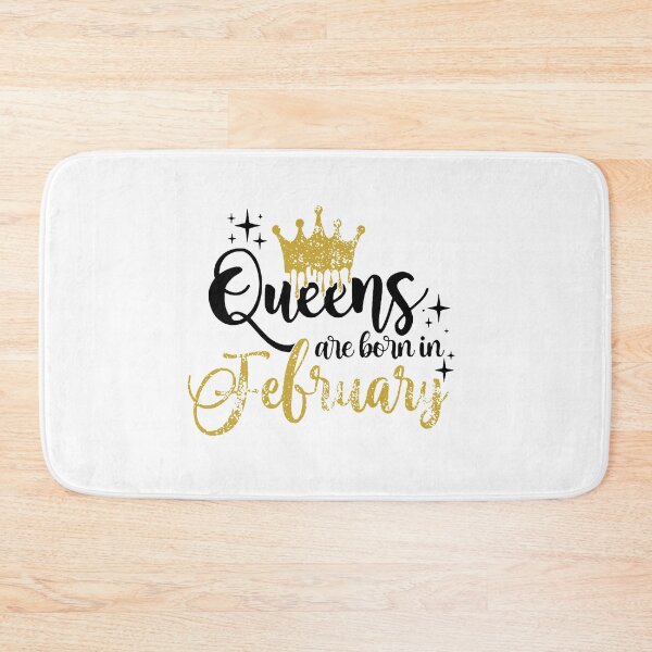 Item preview, Queens are born in February kid girl boy Off birthday Vacation Inspiration Joy Mood designed and sold by DesignByHeartUK.