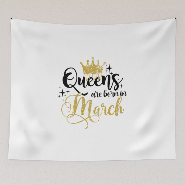 Item preview, Queens are born in March kid girl boy Off birthday Vacation Inspiration Joy Mood designed and sold by DesignByHeartUK.