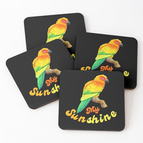 Item preview, My Sunshine Sun Conure Parrot Owner Watercolor designed and sold by Ivy Lily Art.