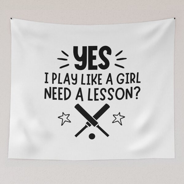 Item preview, Cricket: Yes, I play like a girl. Need a lesson? designed and sold by TheGreenGoat.