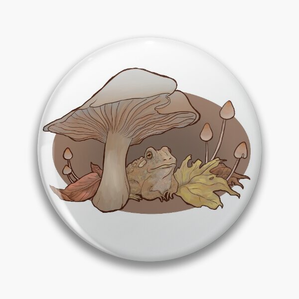 Item preview, Cozy Toad Under Mushrooms designed and sold by ArtbyAnyse.
