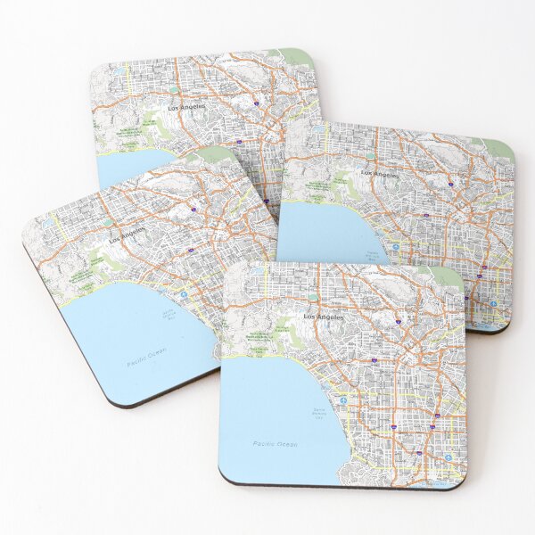 Item preview, Los Angeles Map Streets Hollywood LA California  designed and sold by Midwest-Goods.
