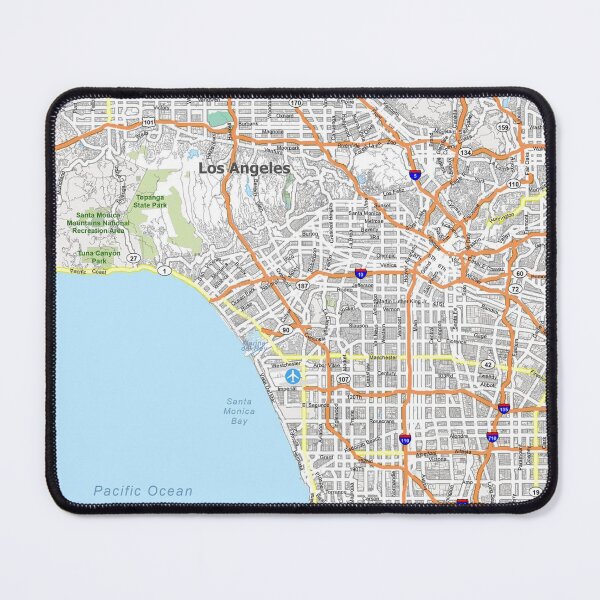 Item preview, Los Angeles Map Streets Hollywood LA California designed and sold by Midwest-Goods.