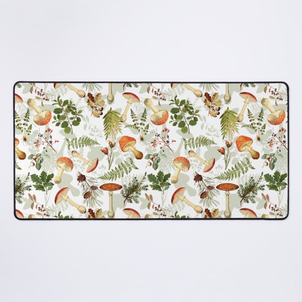 Item preview, Thanksgiving Mushrooms Harvest Botanical Garden  - white  Nightgarden designed and sold by UtArt.