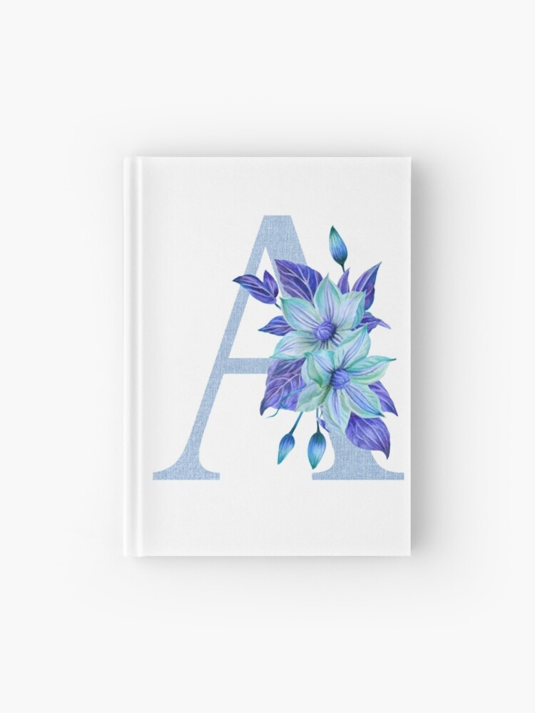 Blue floral monogram letter M Sticker for Sale by sereindesign