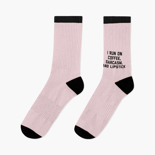 Item preview, Run Coffee, Sarcasm & Lipstick (Pink) Funny Quote designed and sold by quarantine81.