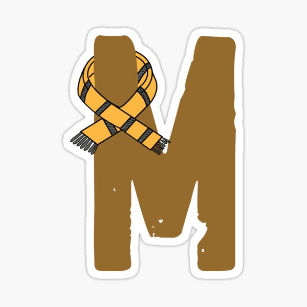 M Letter Magic School Team Badger Sticker