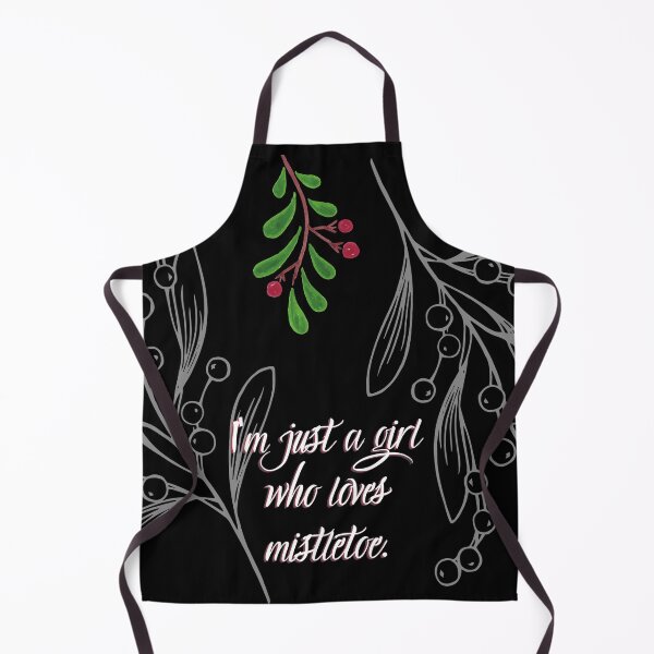Item preview, I'm Just A Girl Who Loves Mistletoe - Retro Script designed and sold by charqui.