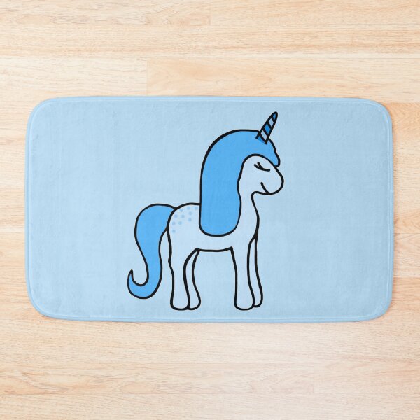 Item preview, Minimalistic Super Cute And Happy Light Blue Baby Unicorn  designed and sold by Barolina.