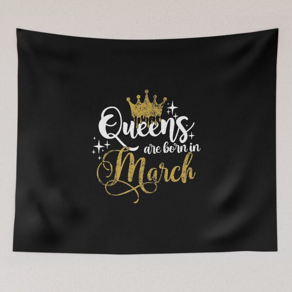 Item preview, Queens are born in March kid girl boy Off birthday Vacation Inspiration Joy Mood designed and sold by DesignByHeartUK.