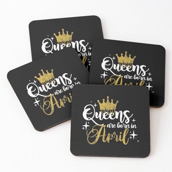 Item preview, Queens are born in April kid girl boy Off birthday Vacation Inspiration Joy Mood designed and sold by DesignByHeartUK.