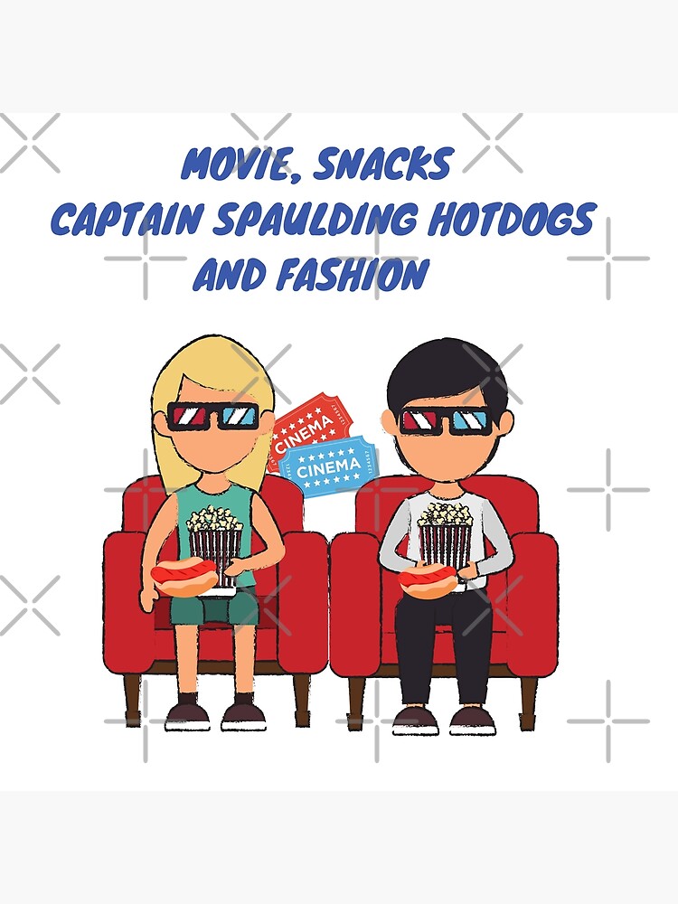 Disover Movie, Snacks, Captain Spaulding Hotdogs and Fashion/Healthy Snacks, Movie snack box Premium Matte Vertical Poster