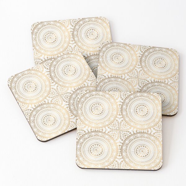Item preview, Mandala Gold Pattern Illustration With White Shimmer designed and sold by Vic Torys ☆.