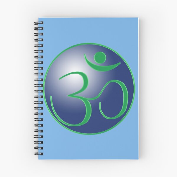 Item preview, OM Logo - Green on Blue designed and sold by Fractal Journeys, etc. .