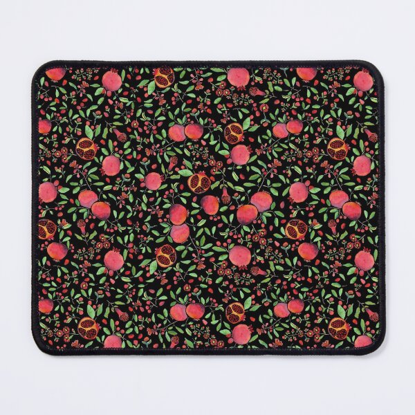 Item preview, Pomegranates on Black Background by MarcyBrennanArt designed and sold by MarcyBrennanArt.