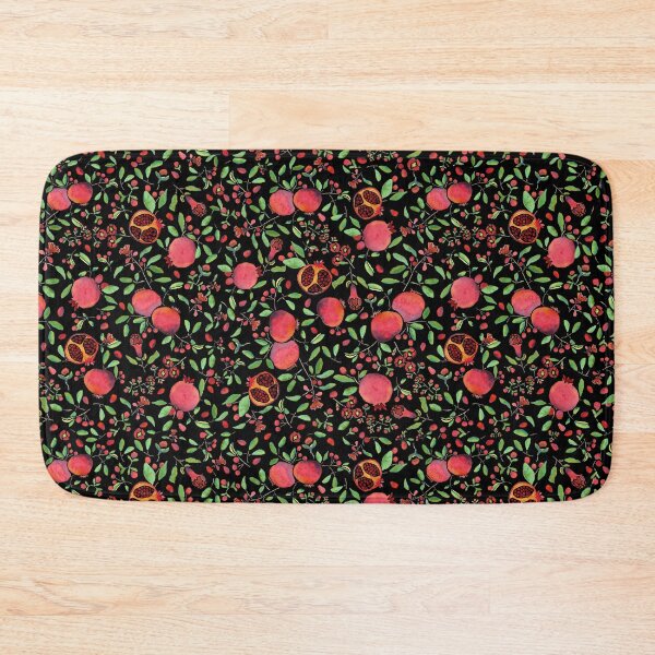Item preview, Pomegranates on Black Background by MarcyBrennanArt designed and sold by MarcyBrennanArt.