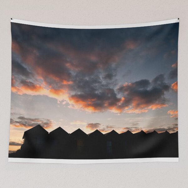Item preview, Silhouetted Beach Huts at Blyth (2) designed and sold by Violaman.
