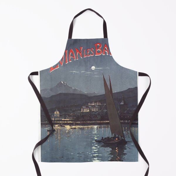 Item preview, Vintage Travel Poster Evian les bains 1908 Vintage French designed and sold by cutesy.
