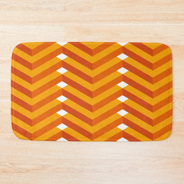 Item preview, Desert Orange and Yellow Isometric Chevron on White Geometric Pattern designed and sold by patternsoup.