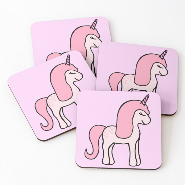 Item preview, Minimalistic Super Cute And Happy Light Pink Baby Unicorn  designed and sold by Barolina.