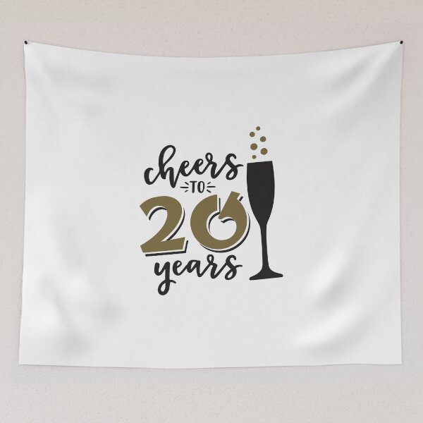 Item preview, Cheers to 20 years birthday men women Of birthday Vacation Inspiration Joy Mood designed and sold by DesignByHeartUK.