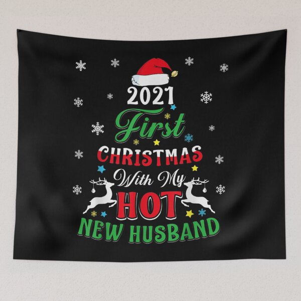 Item preview, First Christmas With My Hot New Husband Funny Christmas 2021 designed and sold by RobertoGomis.